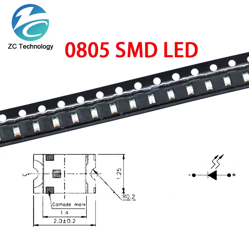20/100PCS 5 Colors 0603 0805 1206 SMD LED Red Yellow Green White BlueLight Emitting Diode Clear LED Diode Light 100pcs/lot image 5