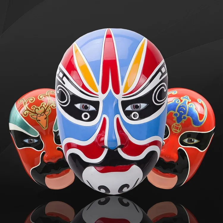 Peking Opera Facial Makeup Pendant Decoration God of Wealth Pendant Special Gifts Can Be Hung outside Room Decor Decoration