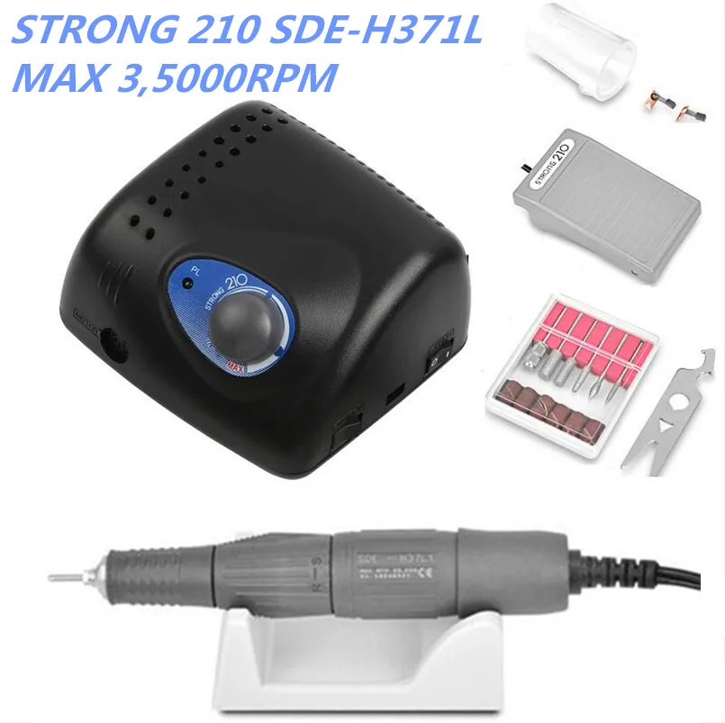 65W Strong 210 SDE-H37L1 Brushless Nail Drills Manicure Machine Pedicure Electric Strong 35000RPM