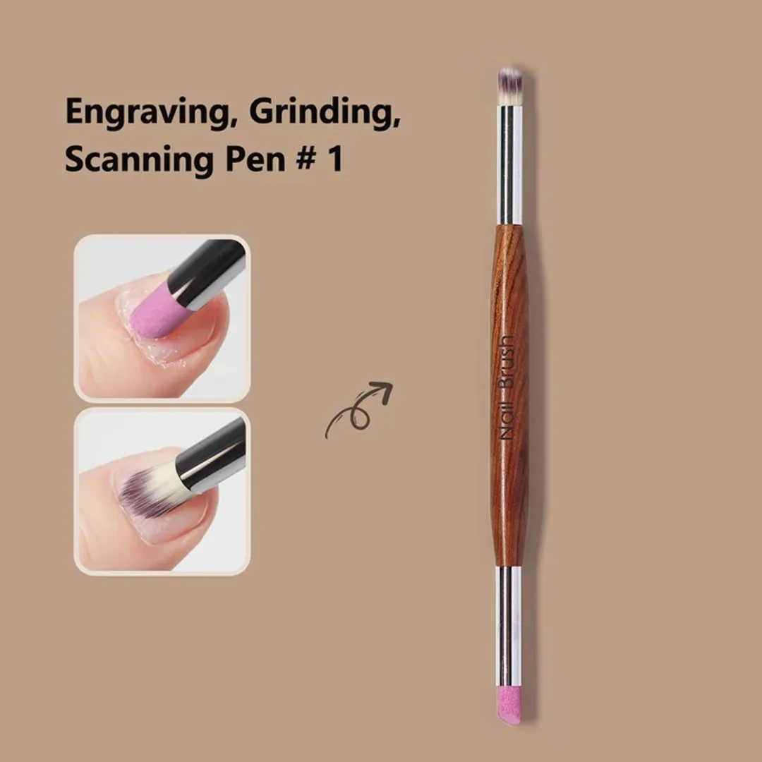 Double Head Nail Skin Grinding Pen Cuticle Remover Trimmer Dead Skin Remover Nail Polish Manicure Stick Nail Files Manicure Tool