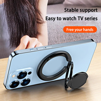 Metal Folding Mobile Phone Ring Stand Electroplated Magnetic Durable Rotating Ring Buckle Strong Magnetic Stand For iPhone NEW