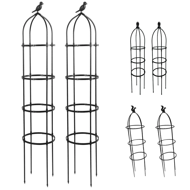 

New Climbing Plant Obelisk Trellis, Garden Trellis, Climbing Vine Plant Stand, Flower Stand, Plant Tower,2Pcs