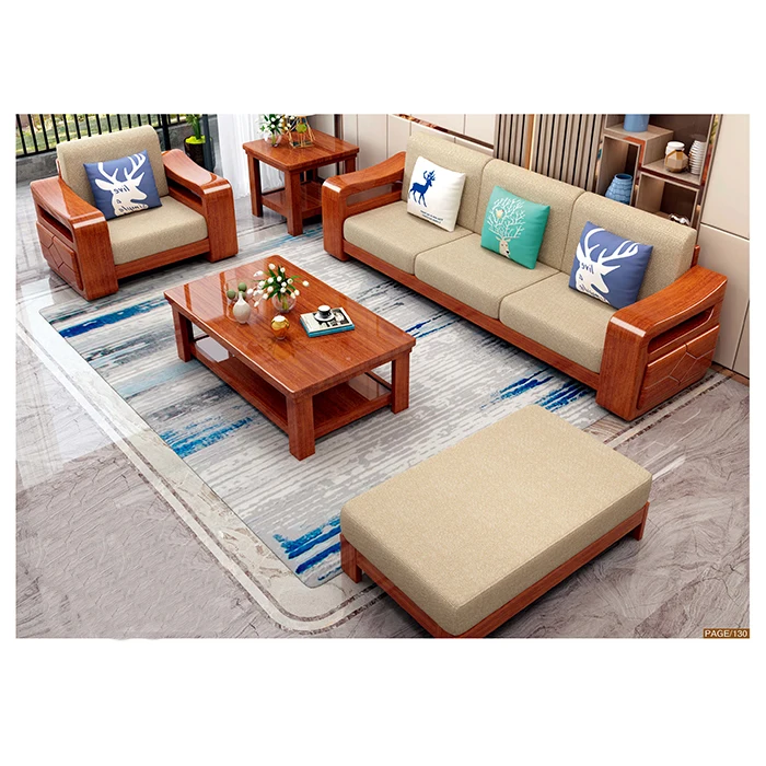 

For Latest Foshan Furniture Living Room New Model Wooden Sofa Set Designs