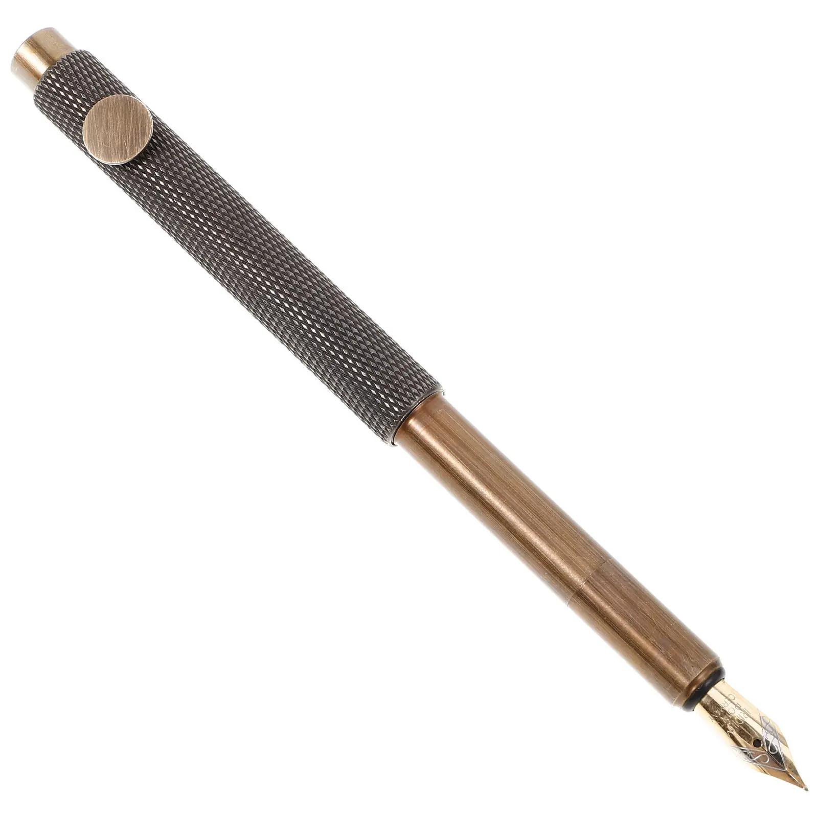 

Premium Brass Fountain Pen Vintage Aesthetic Smooth Ink Flow Fine Tip Portable Compact Pen for Students Professionals