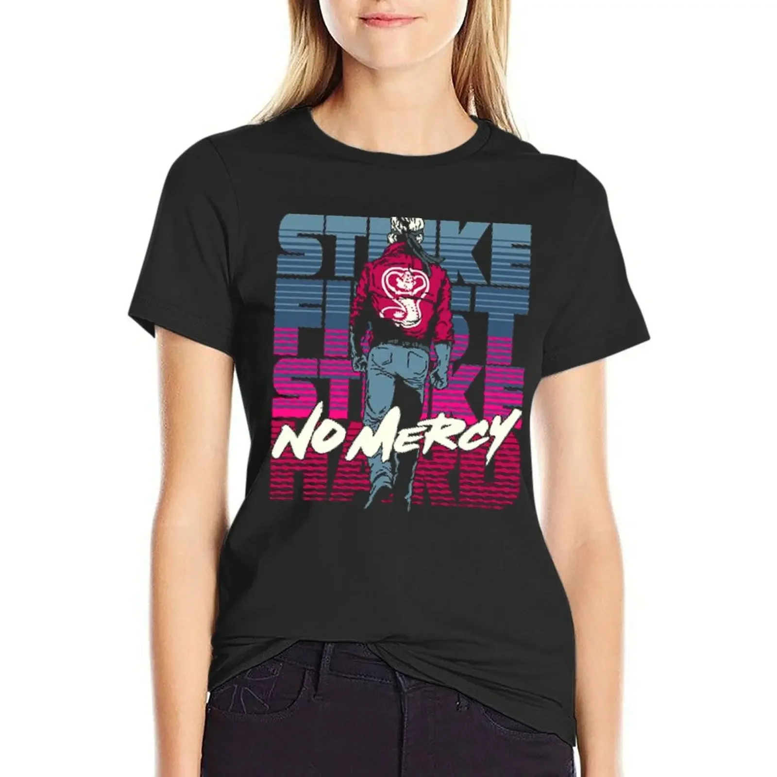 

Strike First Strike Hard No Mercy T-Shirt sports fans animal prinfor plain Women clothes