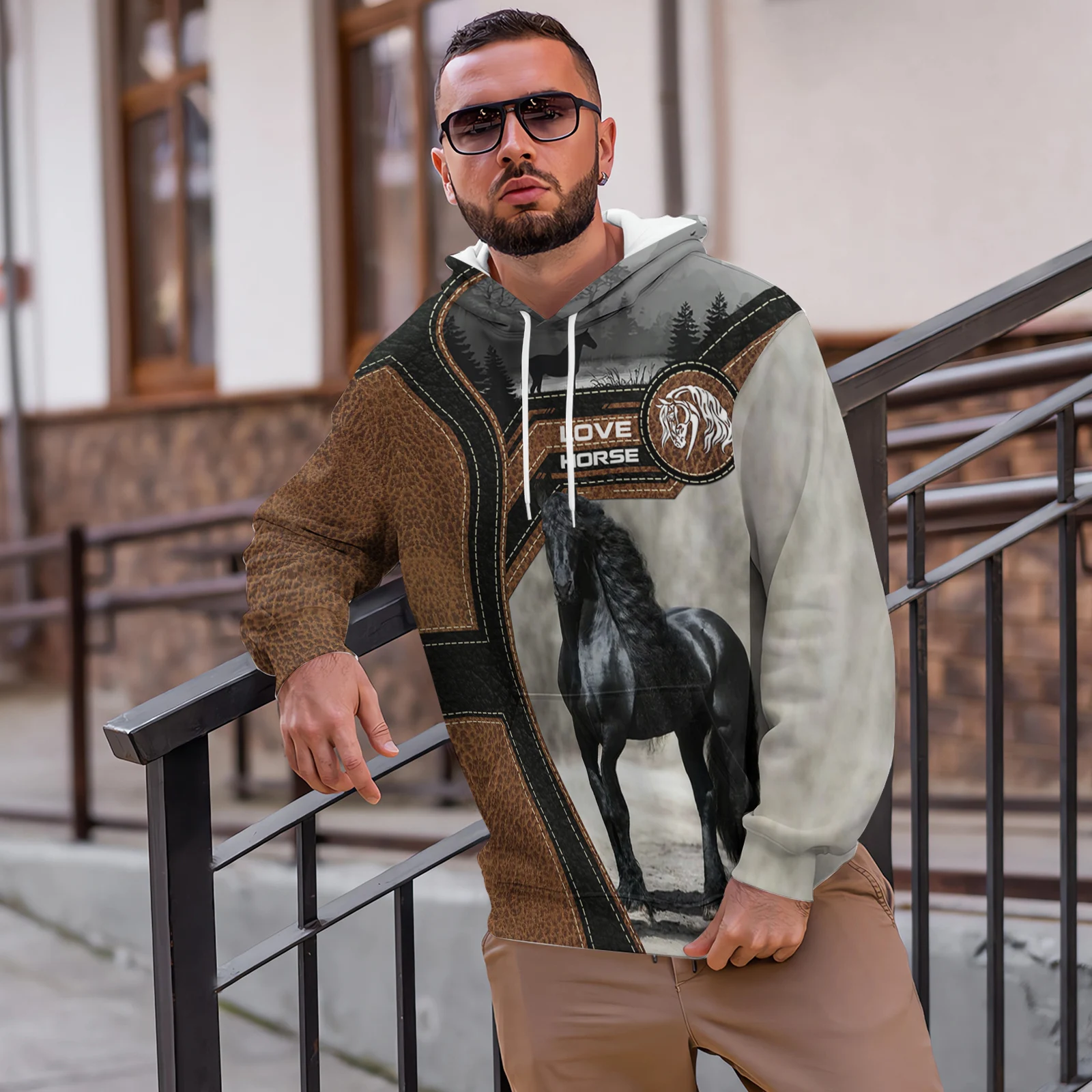 CLOOCL Men Hoodie Love Horses Animal Graphics 3D Printing Sweatshirt Women Autumn Unisex Hooded Pullover Sudadera Hombre