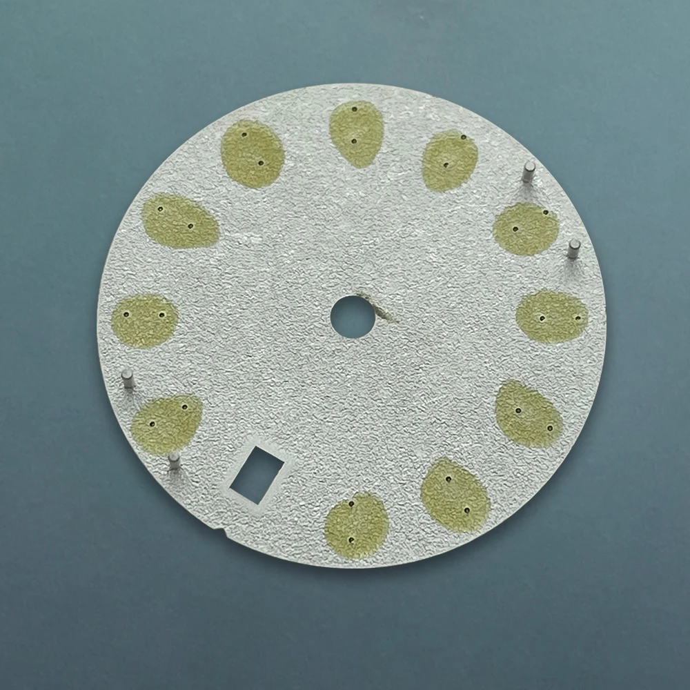 28.5mm S Logo Bark Dial Suitable For NH35/NH36/4R/7S Japan Movement Green Luminous High Quality Watch Refit Accessories