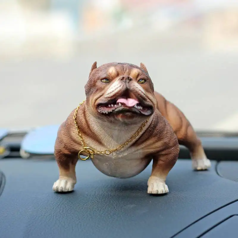 Creative American Bully Dog Decoration Car Ornaments Auto Interior Accessories Decoration Birthday Gift Home Decor