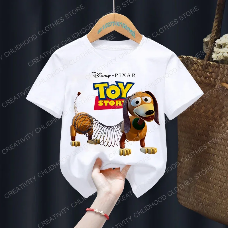 New Toy Story Children T Shirt Woody Buzz Lightyear Clothes Kawaii Short Sleeve Anime Cartoon Kids Boys Girls T-shirt Casual Top