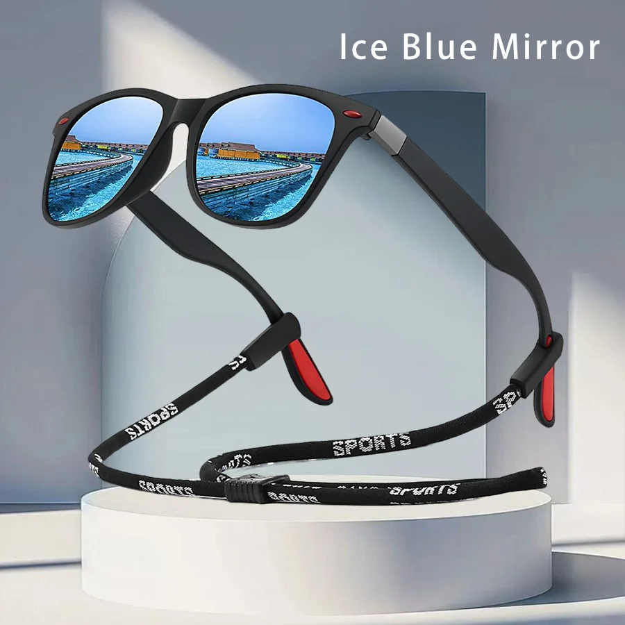 Modische Vintage Quadratische Sonnenbrille für Männer und Frauen, zum Fahren, Angeln, Wandern, Farbenfrohe Trendige Leichte Outdoor-Schutzbrille – Detail 5