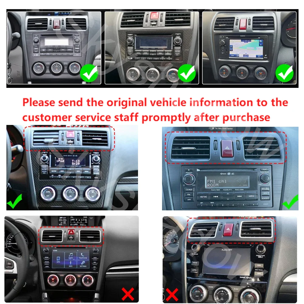 Android 14 For Subaru Forester 4 SJ 2016 - 2018 Levorg VM 2014 - 2020 Car wifi Multimedia Video Player Navigation Carplay Stereo