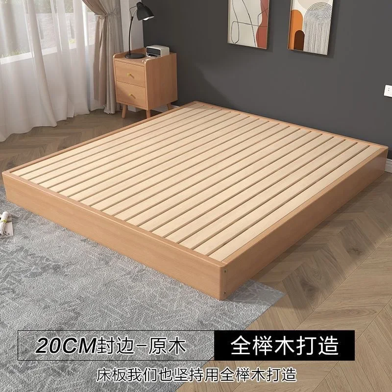 Full beech Japanese tatami bed frame floor bed