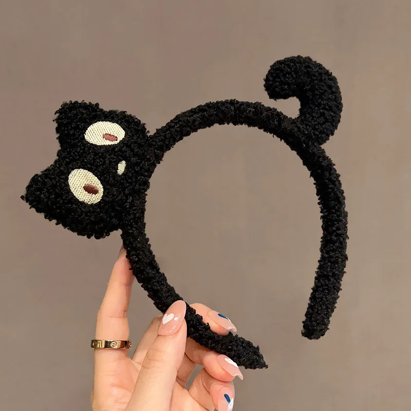 New Cute Plush Cat Hair Hoop Girls autumn and winter Hairbands Korean Headwear Cartoon Headbands Hair Accessories Ornaments