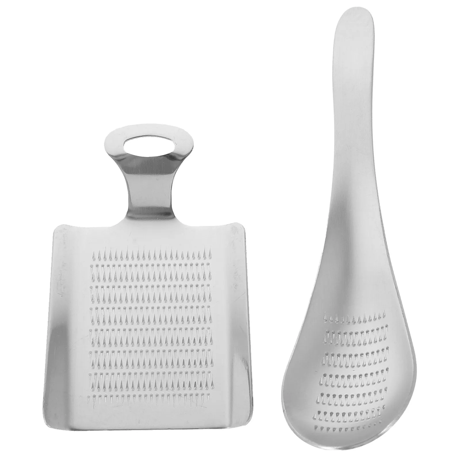 

2Pcs Baby Food Grinder Stainless Steel Garlic Ginger Tool Shovel Spoon Veggie Fruit Grater Kitchen Accessories