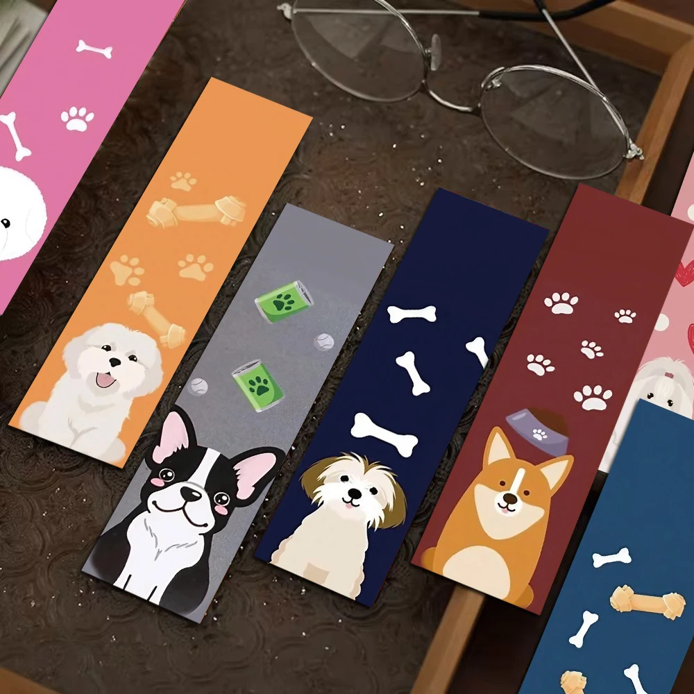 30pcs Kawaii Cartoon Dog Bookmarks Harajuku Aesthetic Reading Students Gifts DIY Home Decorations Creative Gifts Bookmarks ﻿