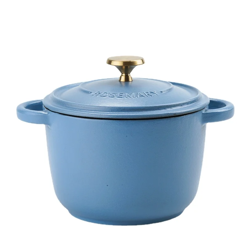 Cast Iron Cauldron Steaming Pot Cooking Milk Non Stick Cooking Pot Set Instant Noodle  Kitchen Cookware