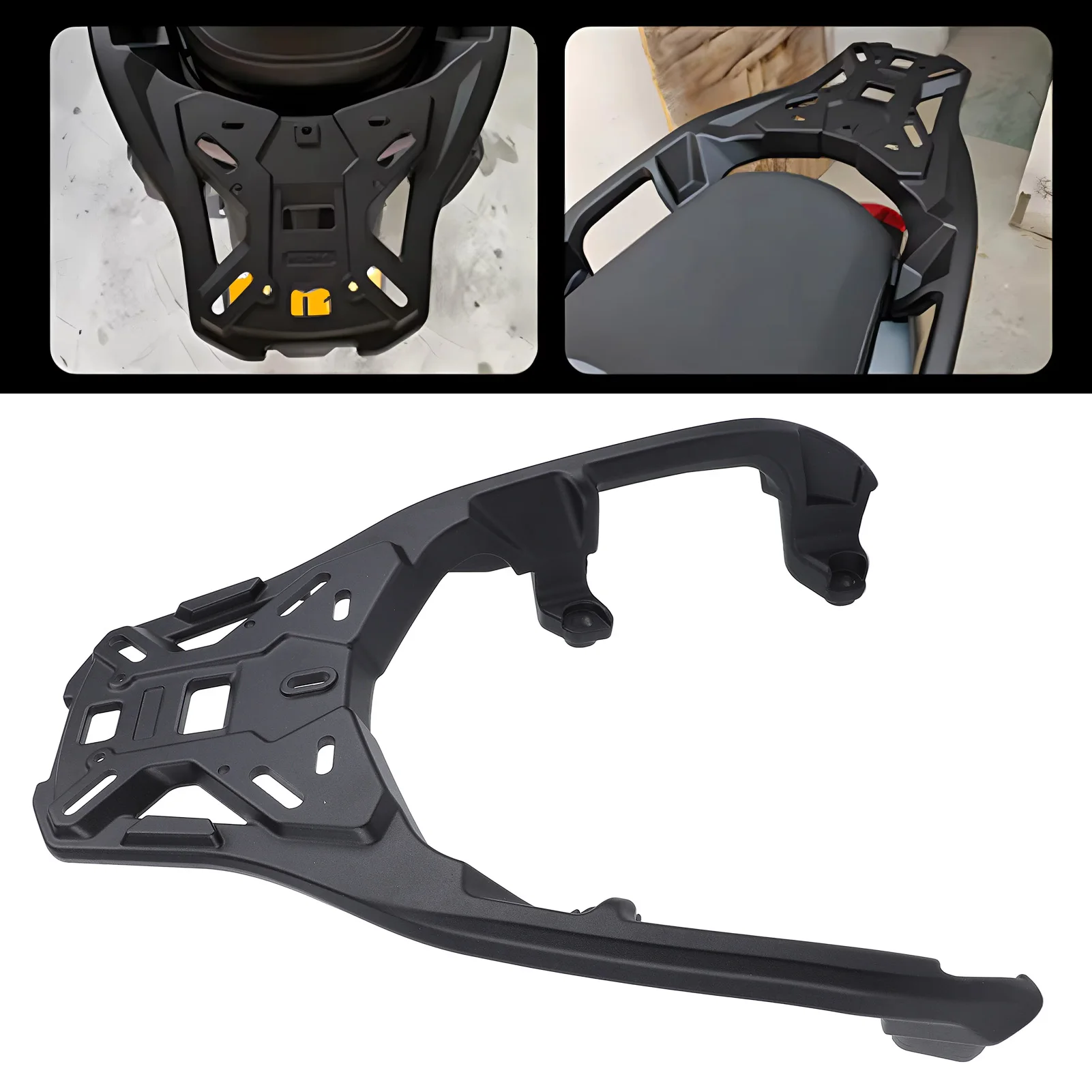 

Motorcycle Rear Luggage Rack Stable Support Matte Black Motorcycle Rear Luggage Cargo Rack Erosion Resistant for C400GT C400X