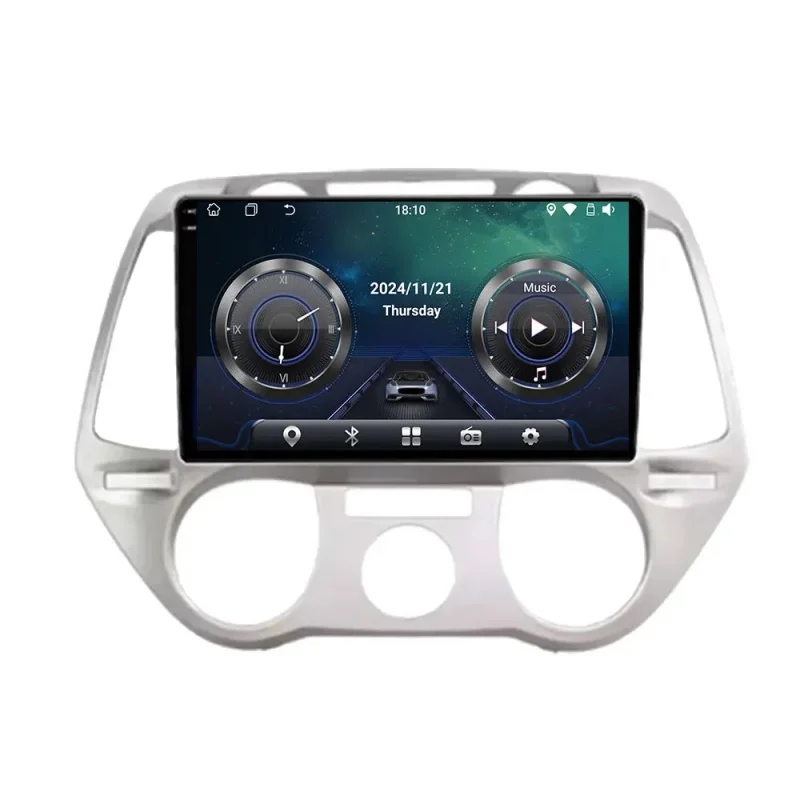 Android 14 Carplay Voor Hyundai i20 2008 2009 2010 2011 2012 Autoradio Stereo Multimedia Video Player DSP GPS 4G WIFI QLED Scherm - afbeelding 2