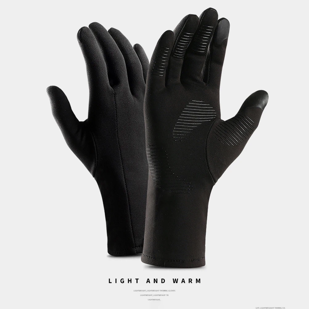 

Winter Full Finger Windproof Antiskid Gloves Touchscreen Warm Lined Cycling Riding Gloves for Outdoor Sports