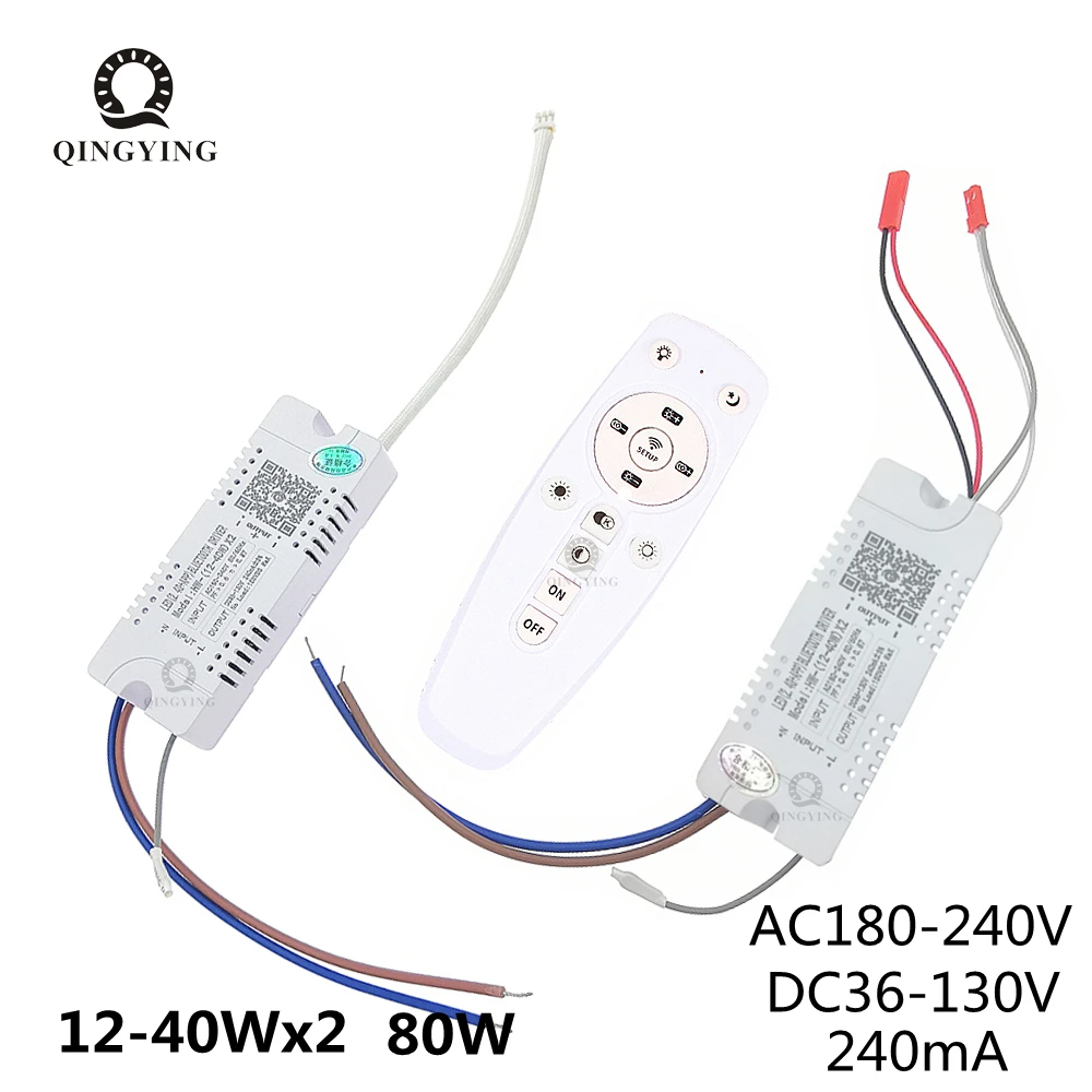 led driver para reparacao do lustre escurecimento e transformador cor mutavel tape teto controle remoto app 1240w x 80w 24g 01