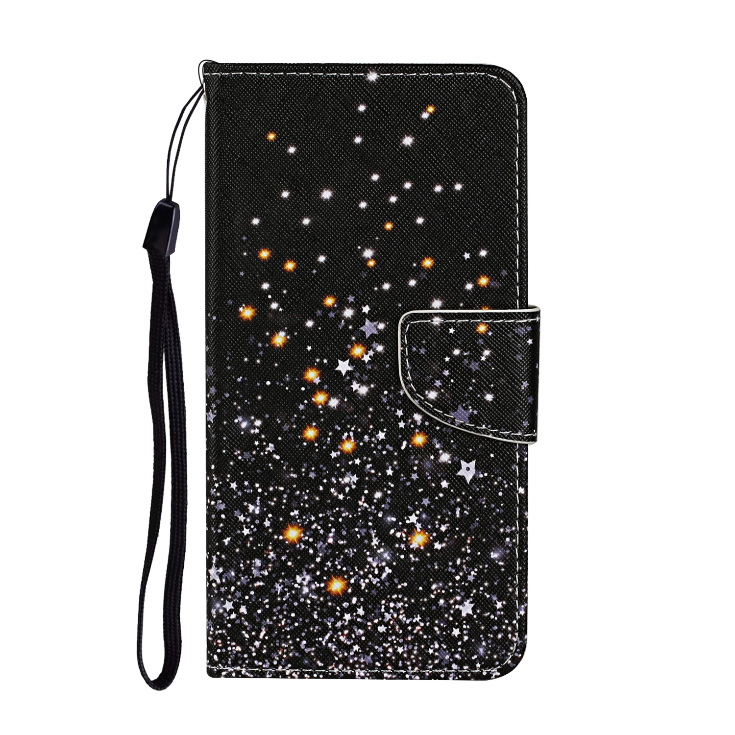 Painted Leather Case For Huawei P30 P40 Lite E P Smart 2019 2020 2021 Z Flip Wallet Card Slot Holder Phone Book Cover Flower Cat