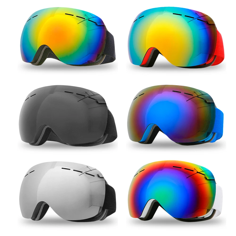 Ski Goggles Double Layers Anti-Fog Lens UV400 Snowboard Snow Goggles Snowmobile Eyewear Aldult Outdoor Sport Skiing Eyewear