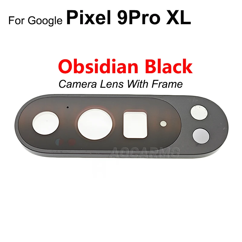 

Aocarmo для Google Pixel 9/9Pro XL 9a 9 Pro, стекло объектива задней камеры с запасной частью рамки