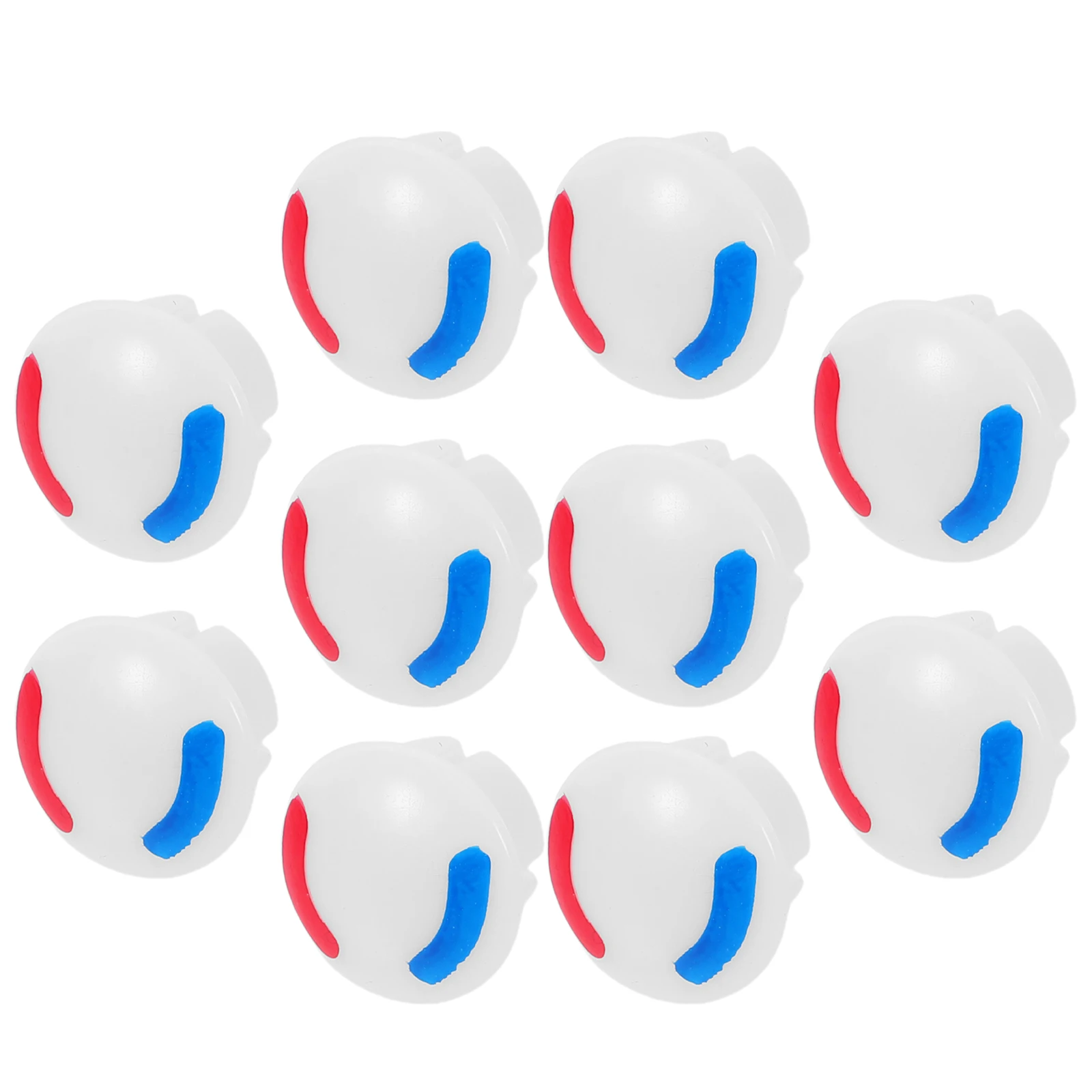 

10pcs Water Faucet Accessories Plastic Hot Cold Labels For Sink Red Blue Clear Identification Replacement Parts Kitchen Fixtures