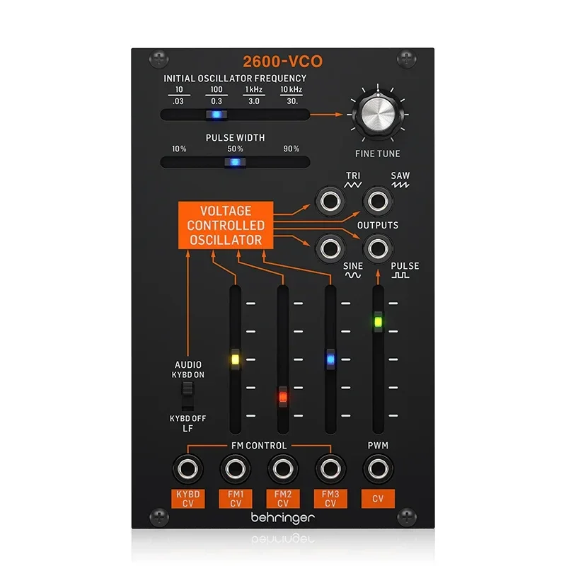 

Behringers 2600-VCO Semi Modular Analog Full Function Synthesizer Triple VCO Mode Synthesizer