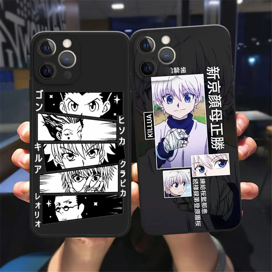 

Hisoka Hunter X Hunter Killua Zoldyck Anime Phone Case For iPhone 11 12 13 Pro Max X XR XSMAX X 6s 8 7 Plus Black Soft TPU case