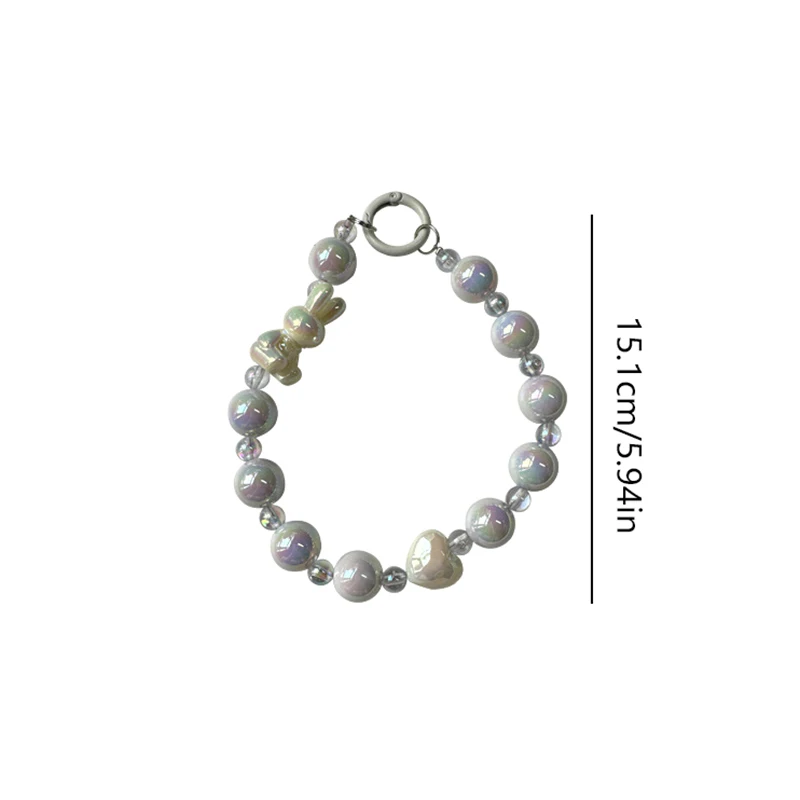 Брелок-бабочка с бантом, украшенный бисером