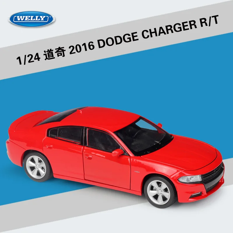 WELLY 1:24 Dodge CHARGER R/T Sports Car Simulation Alloy Car Model Garage Scene Shooting Ornaments Toys Collection Birthday Gift