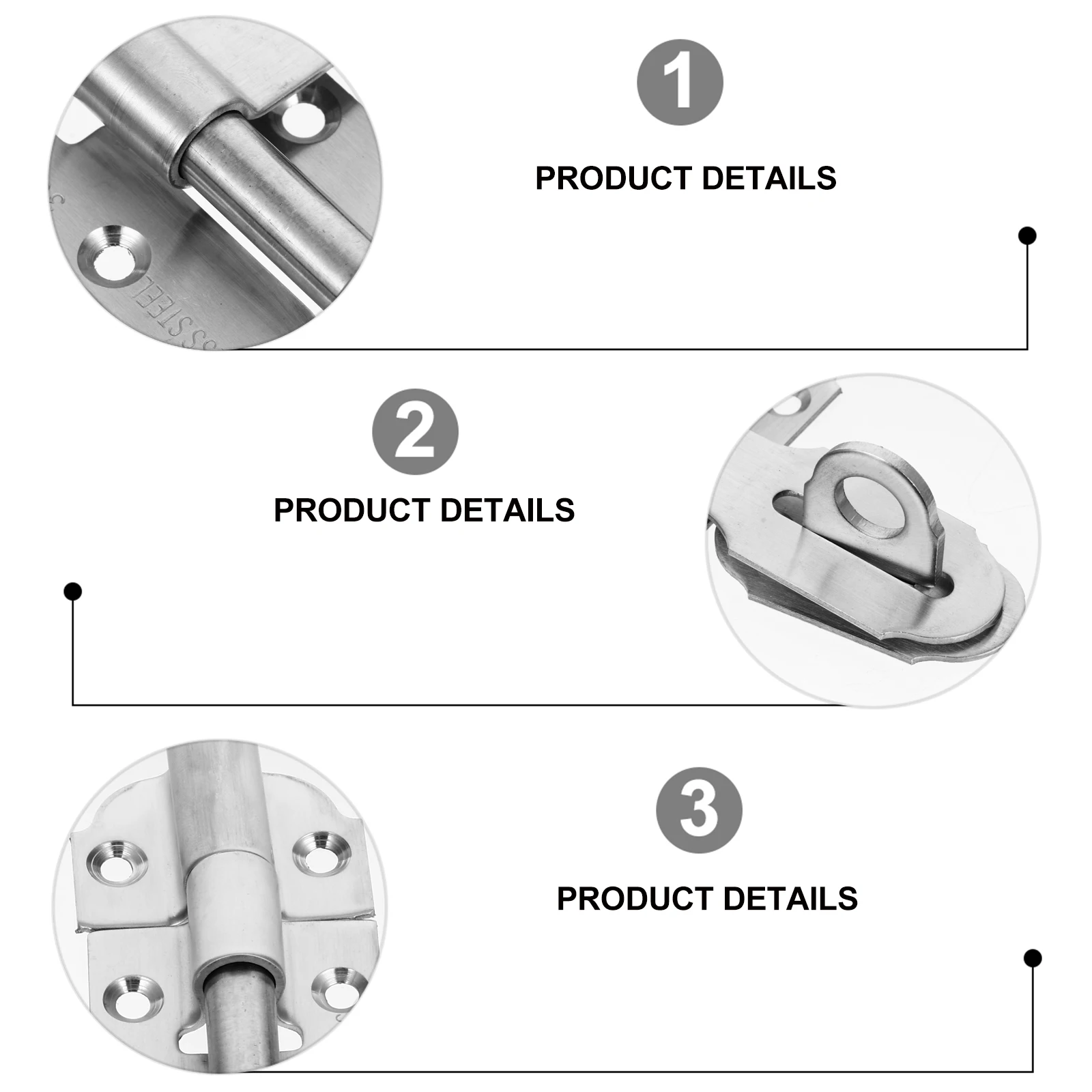 

1 Set Heavy Duty Stainless Steel Door Security Latch With Lock Hole For Garden Gate Barn Barrel Bolt Lock Hardware Supplies