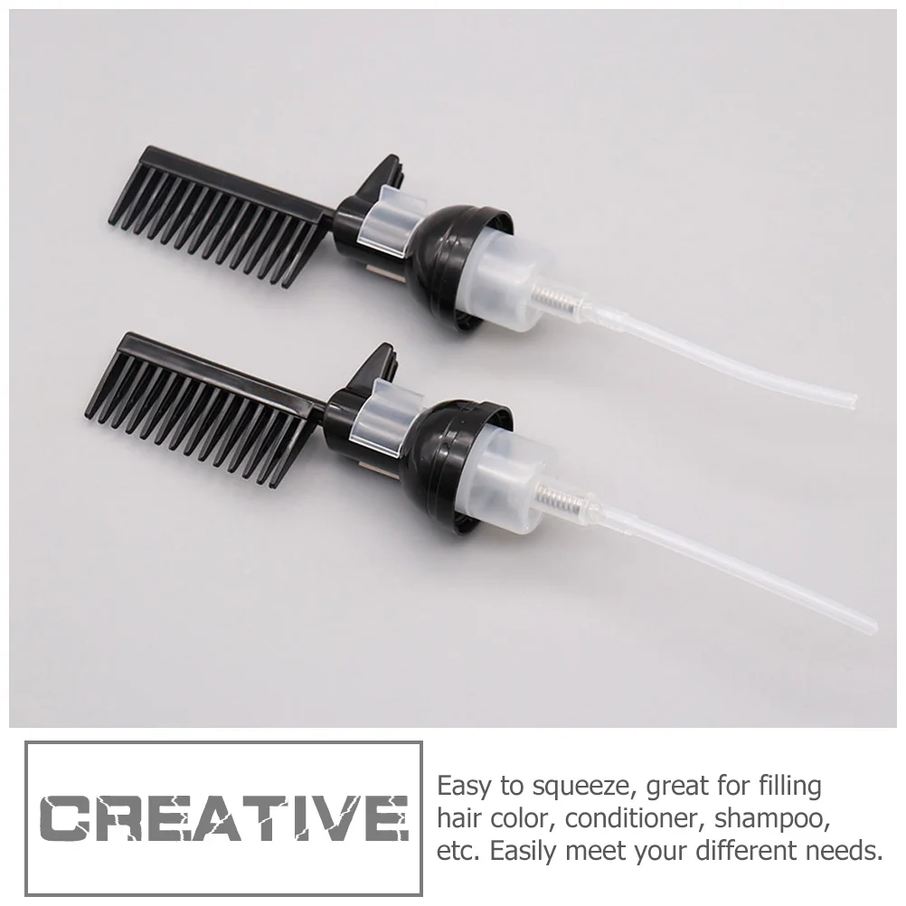 2Pcs Hair Dye Root Combs Smooth Surface No Damage Easy Application Hair Coloring Dispensing Bottles Coloring Bottles - Image 2