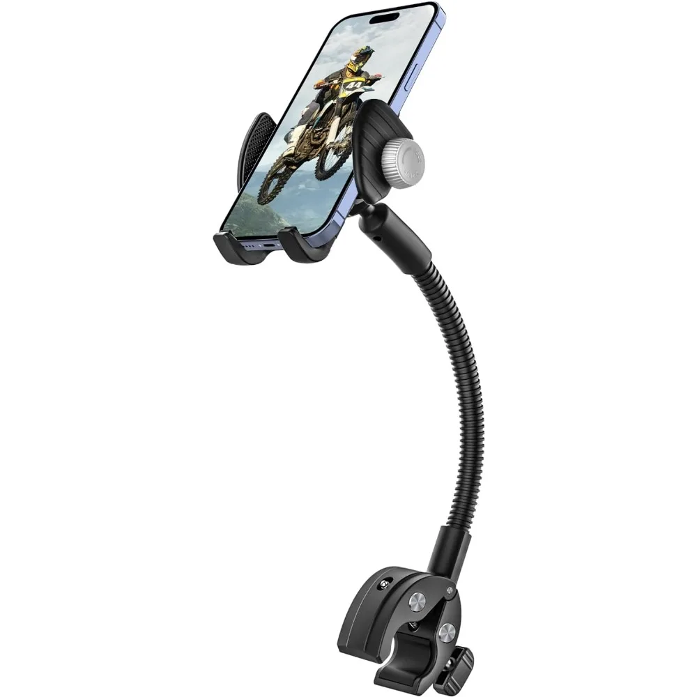 

Flexible Gooseneck Mount for Wheelchair Stroller Bike Golf Cart Boat Gym 4.7 to 7 Inch Smartphones