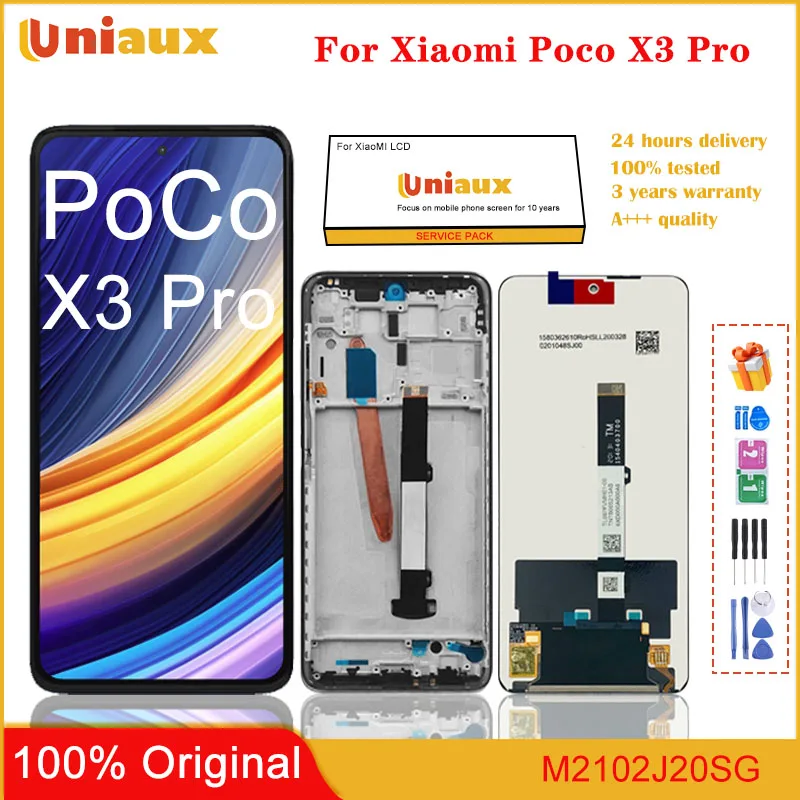 

100% Original LCD For Xiaomi POCO X3 Pro LCD M2007J20CG Display Touch Screen Digitizer For POCO X3 NFC LCD Screen Replacement