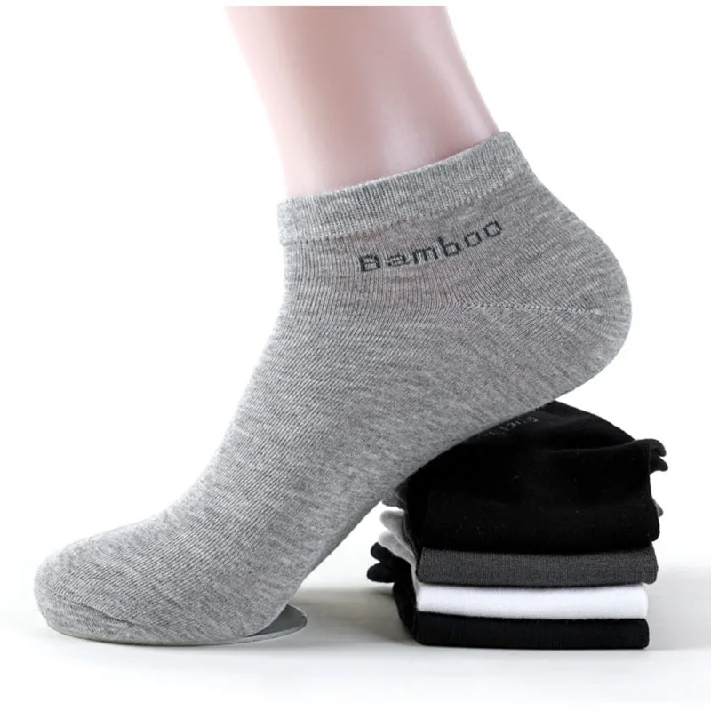 5 Pairs of Men Summer Bamboo Fiber Socks High Quality Comfortable Breathable Deodorization Ankle Fashion Business EUR37-43 Meais