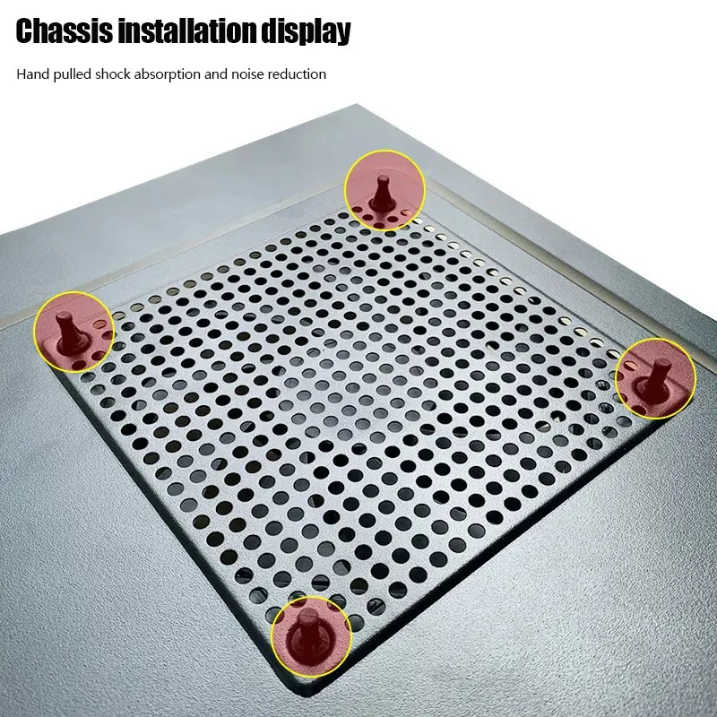 Computer Case Fan Shock-Absorbing Rubber Nail Shock-Absorbing Rubber Nail Hand Pulled Rubber Instead of Screws and Soft Nails - view 2