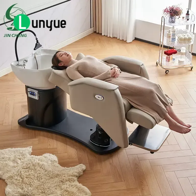 Luxury Modern Electric Rotating Spa Shampoo Bed Stainless Steel Base Eco Friendly For Hotel Furniture Direct Sales