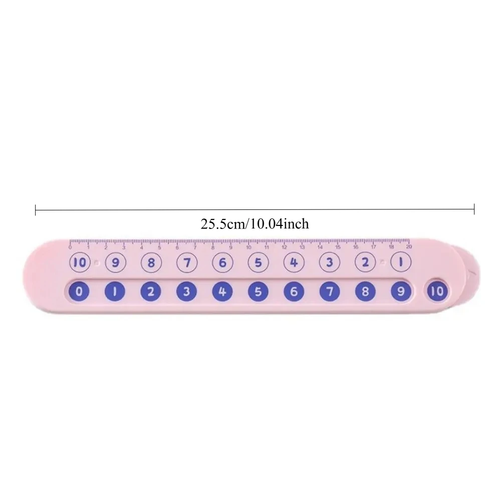 Picture 4: 1pc Early Education Number Decomposition Ruler Enlightenment Aid Learning Straight Ruler Stationery Plastic Student Ruler Pre-