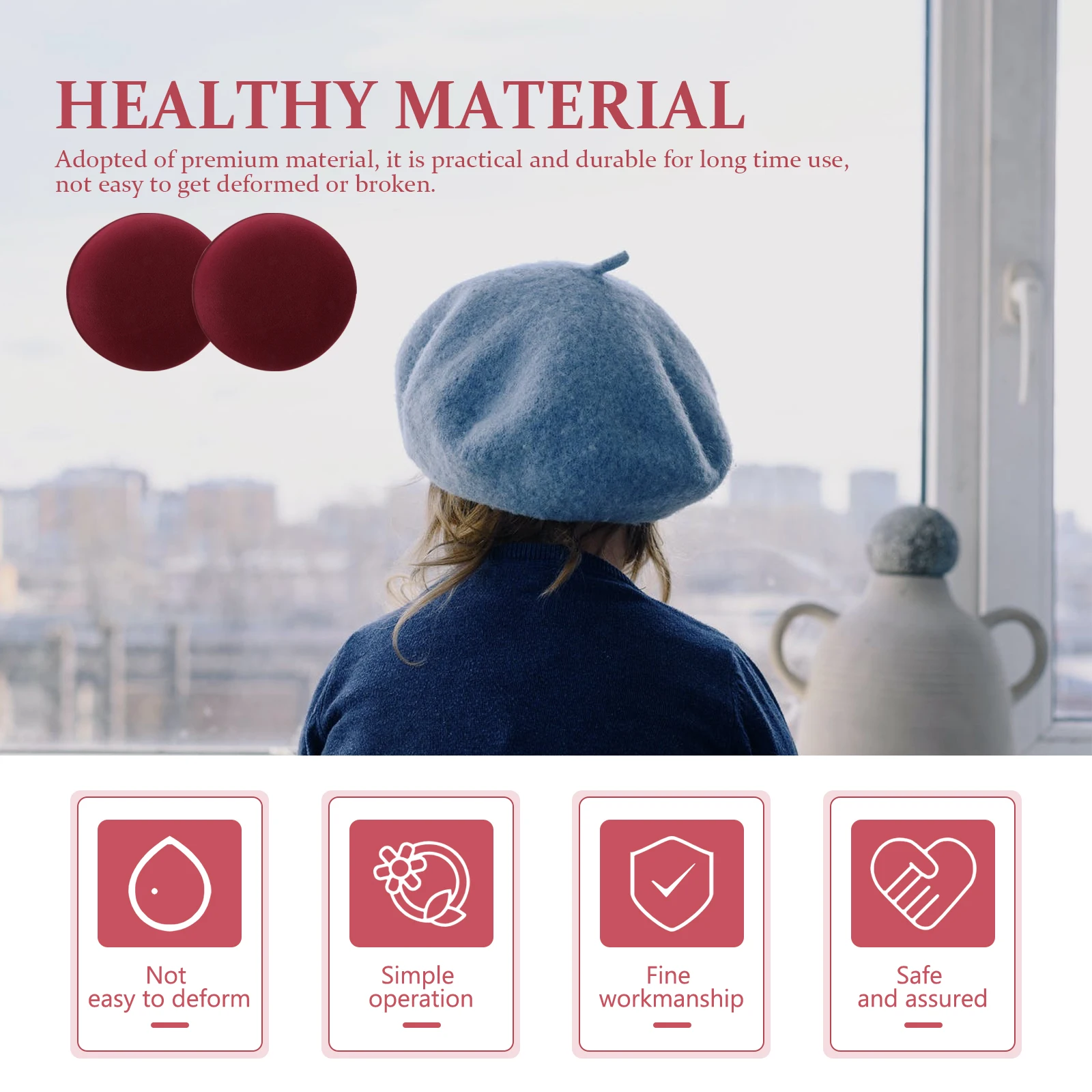 

2pcs Hat Making Supply Beret Diy Base Round Headdress Material Lightweight Women Accessories Small Gift Headwear