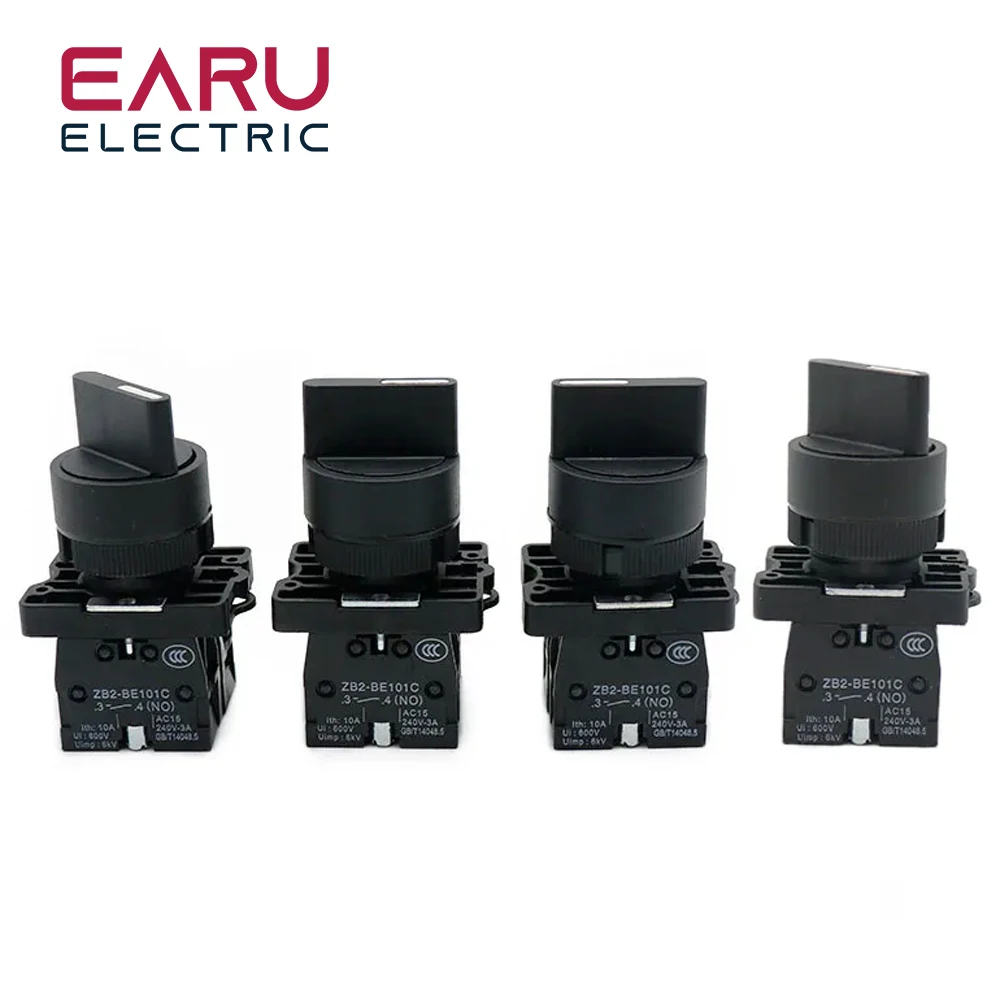 XB2-ED21 XB2-ED25 XB2-ED33 XB2-ED53 2/3 Position 1NO/1NC 1NO/2NO Latching Self-Lock Momentary Selector Rotary Push Button Switch