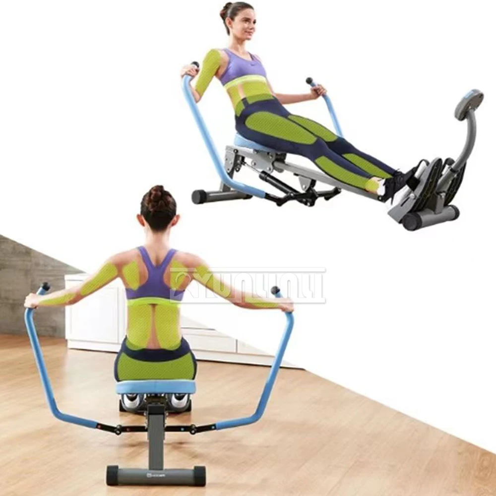 Yunlin Li Backrest Rowing Machine Fitness Training Equipment Hydraulic Foldable Sculls Silent Resistance Small Rowing Boat