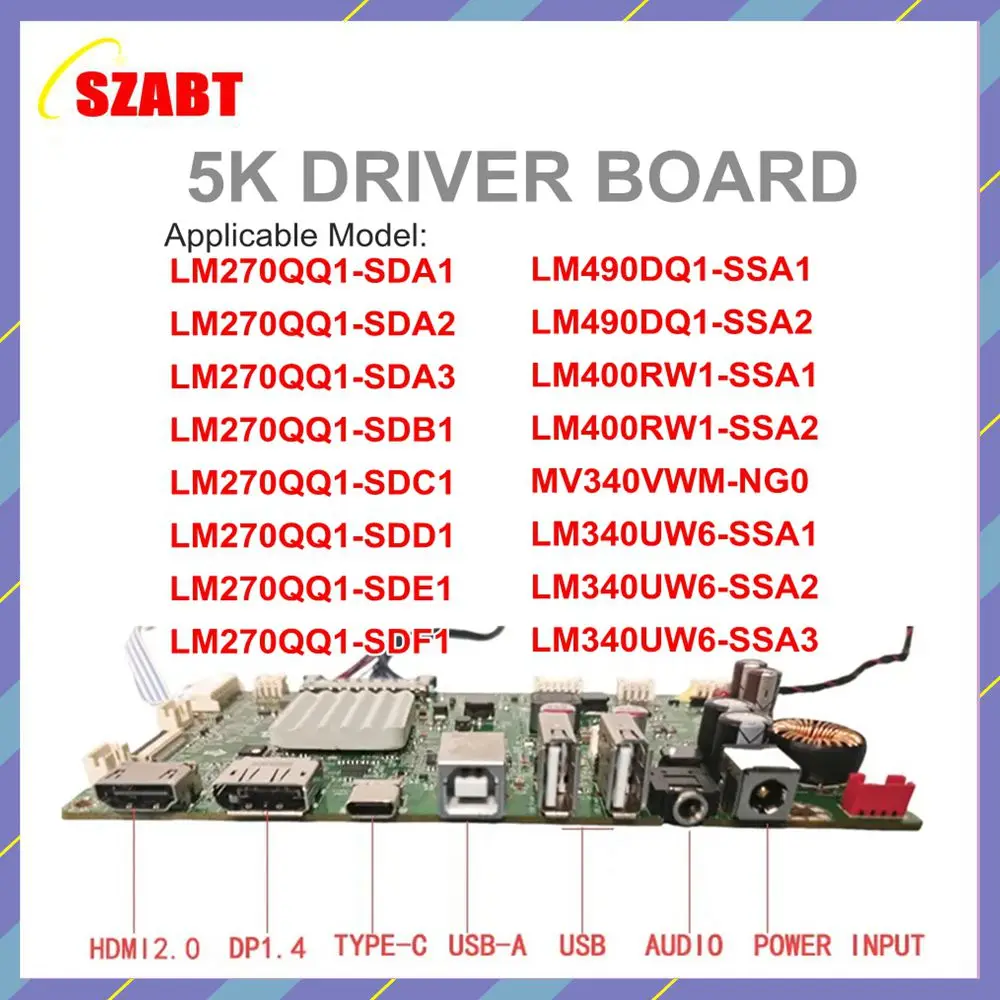 27 '' iMac A1419 A2115 5K LCD Controller With DP Type-c Driver Board DIY Monitor kit For LM270QQ1 LM270QQ2 Screen Test Mainboard