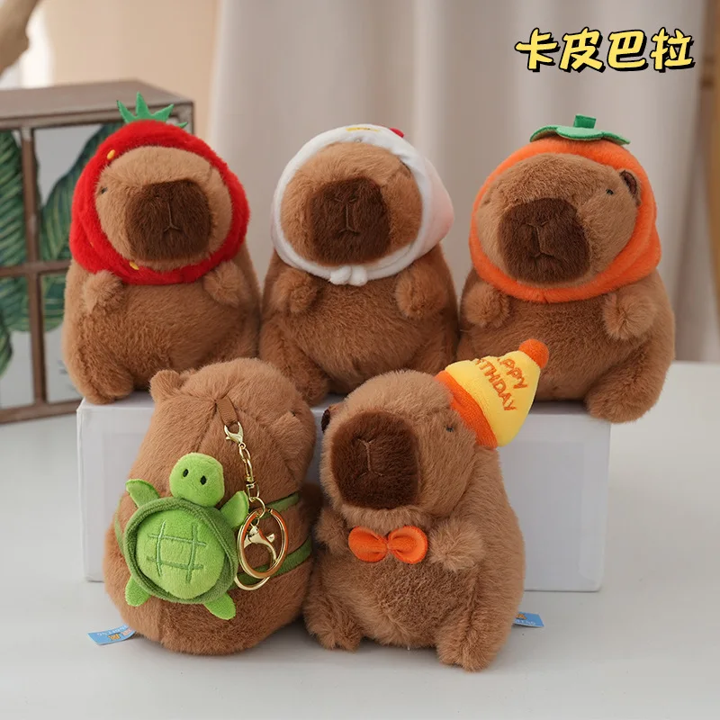 Pluszowa kapibara, mini zawieszka, urocza zabawka, breloczek, zawieszka do plecaka lub torby.