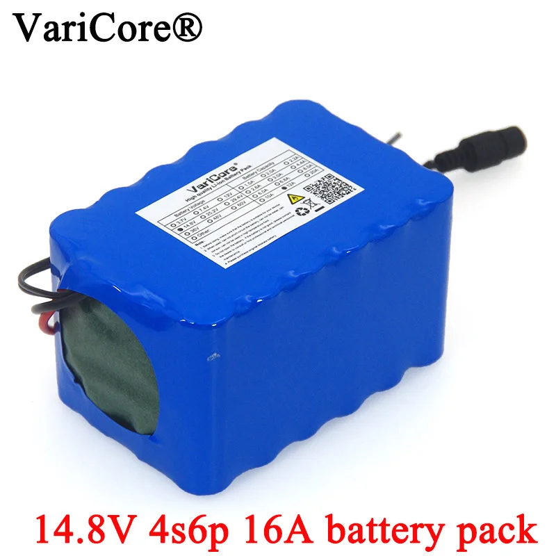 VariCore 14.8V 12Ah 4s6p 18650 Lý-Iom Bộ Pin Câu Cá Ban Đêm Đèn Nóng Thợ Mỏ Của Bộ Khuếch Đại Pin Với BMS