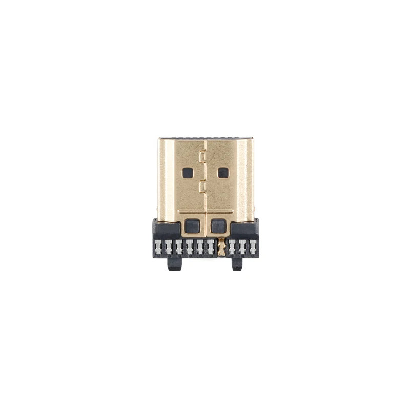 10 szt./2 szt. Złącze wtykowe HDMI 19P lutowane złączem męskim typu A-pozłacane HD 19PIN — zdjęcie 5