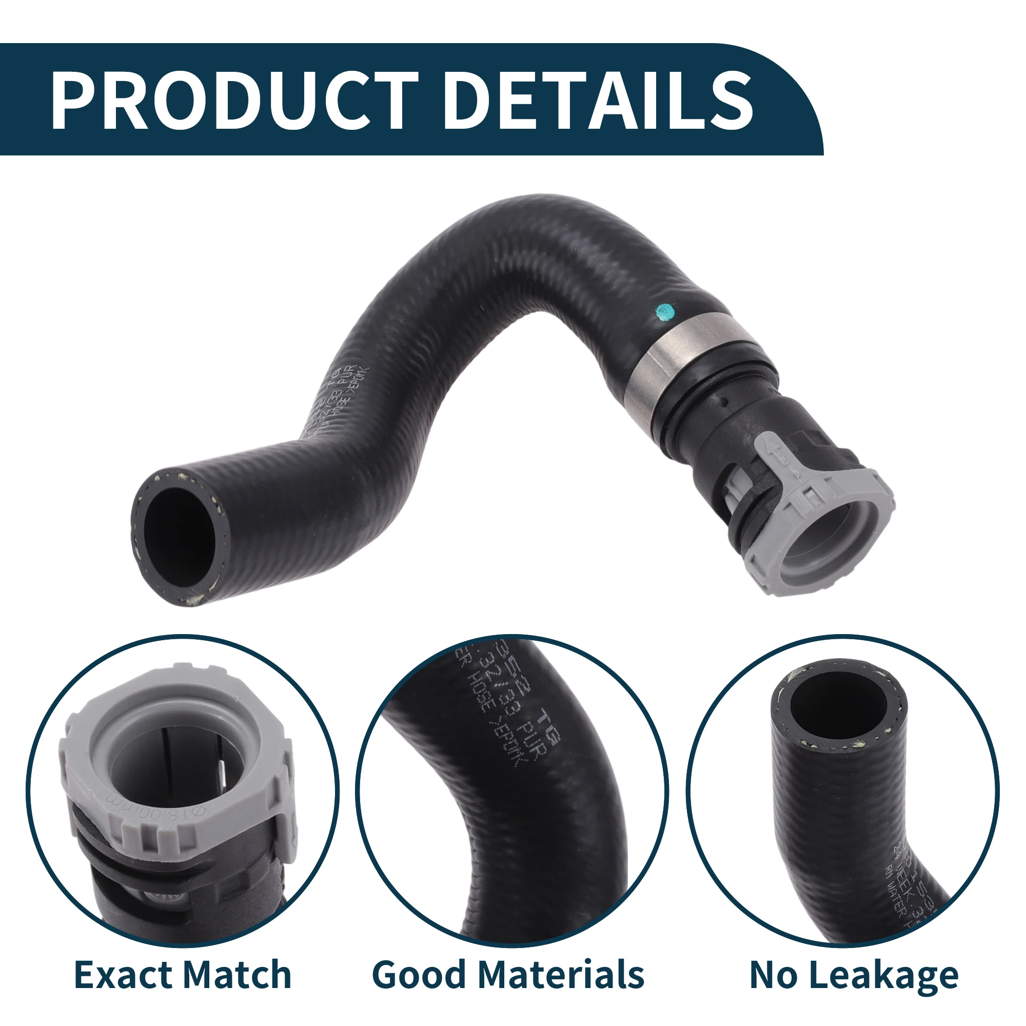 

UXCELL Шланг радиатора, шланг нагревателя No LR015352 для Land Rover Discovery Sport F2 2009-2010, резиновая труба для теплой воды, черный, 1 шт.