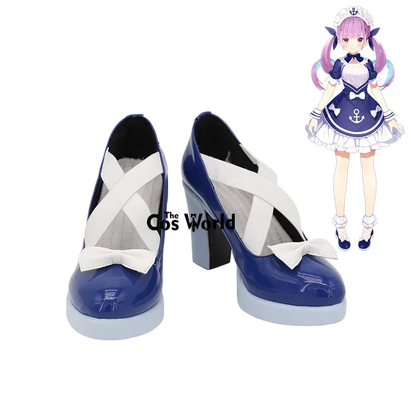 YouTuber Japanese Virtual VTuber Hololive Minato Aqua Customize Cosplay Shoes Boots