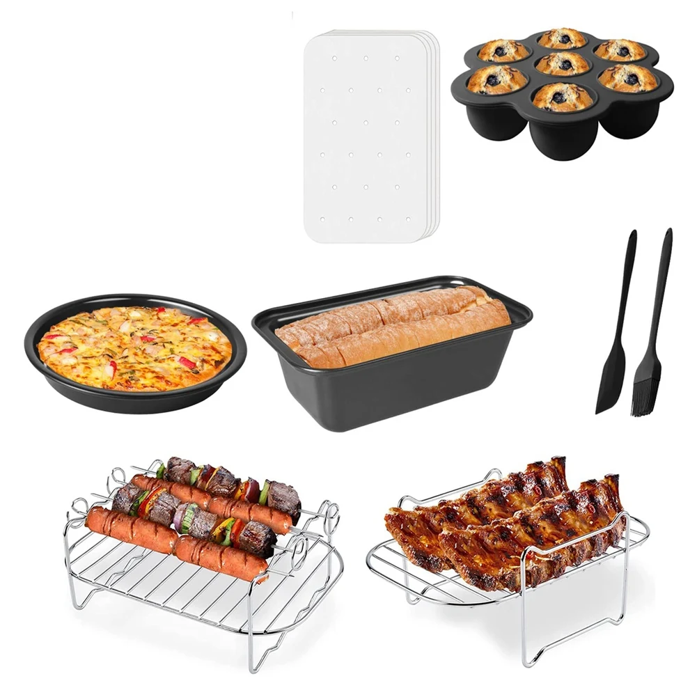 

A89Q-1 Set Larger Dual Zone Air Fryers Air Fryer Stand Accessories For Ninja Dual Air Fryer AF300UK, AF400UK & Most 3.7Qt - 4.2Q